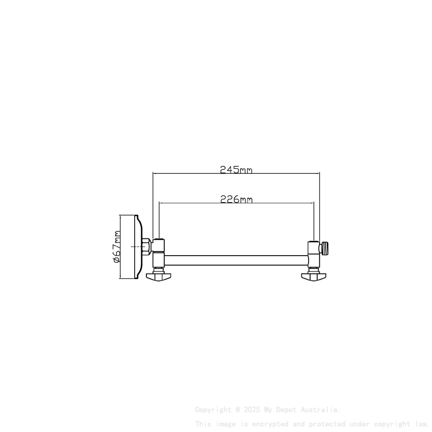 All Direction Shower Arm Chrome