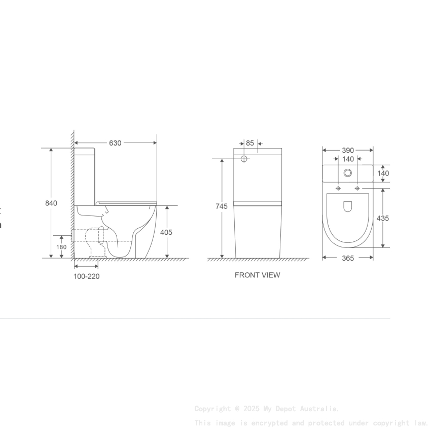 DIANA Gloss White Back To Wall Toilet Suite