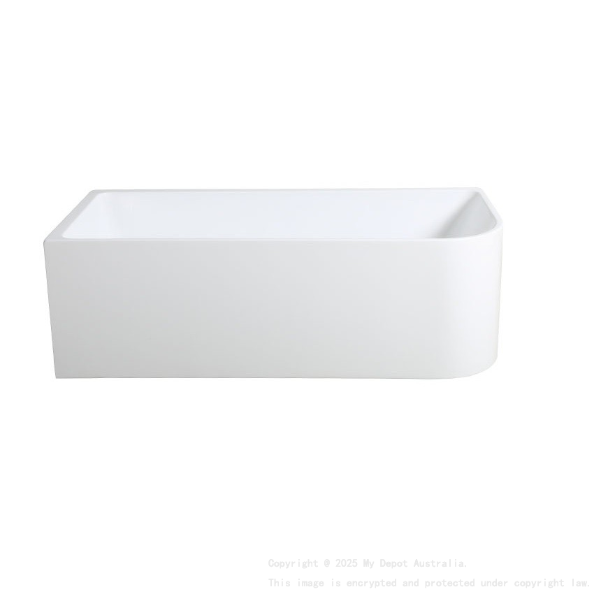 1400X730X510mm Gloss White Clayton Free Standing Bath Left Corner None Overflow 40mm Waste And Pipe Supplied