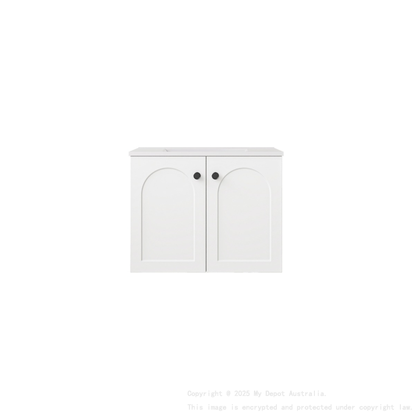 590*455*470mm Matte White Chester Federation Wall Hung PVC Cabinet