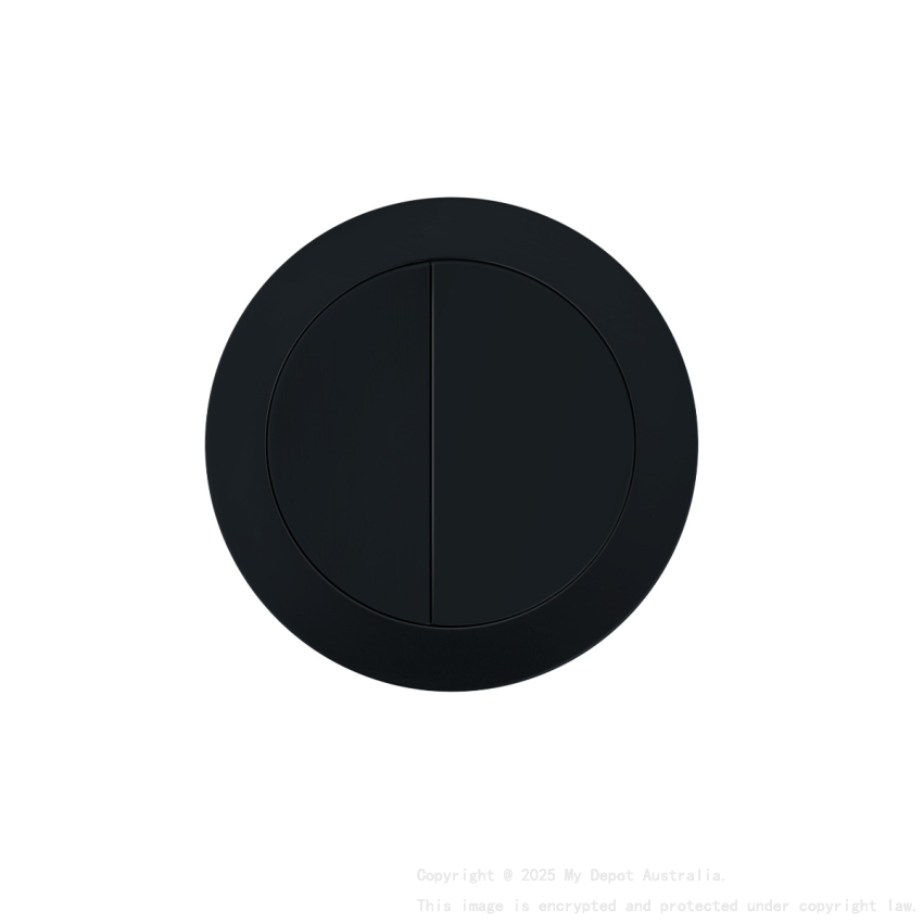 Round Press Button Matte Black