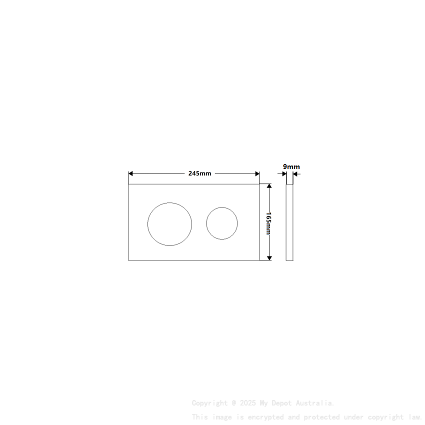 ABS Round Push Plate Chrome