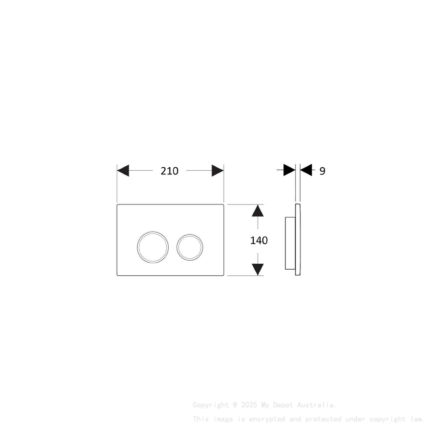 Round Black Button for G3005AA Matt Black