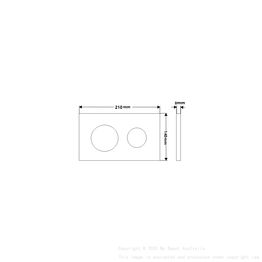 ABS Round Push Plate Black