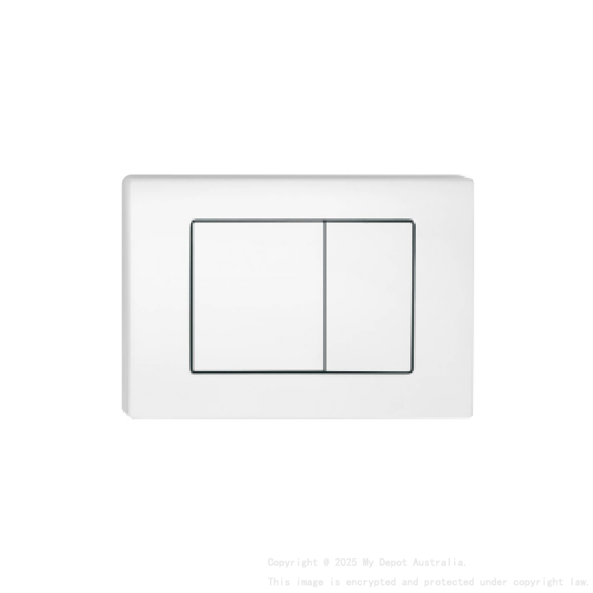 ABS Square Push Plate White