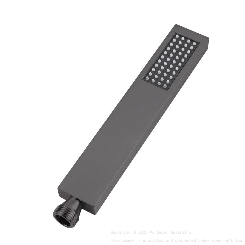 Gun Metal Grey Brass Square Handheld Shower Spray Head
