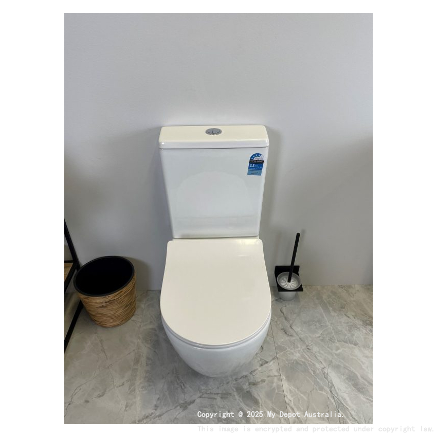 Hani Back To Wall Toilet Suite (Rimless) With Slim Uf Seat Cover And Universal Inlet Cistern T3
