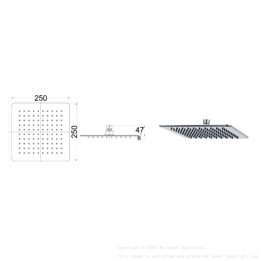 Seto 304 Stainless Steel Shower Rose Mirror Polish