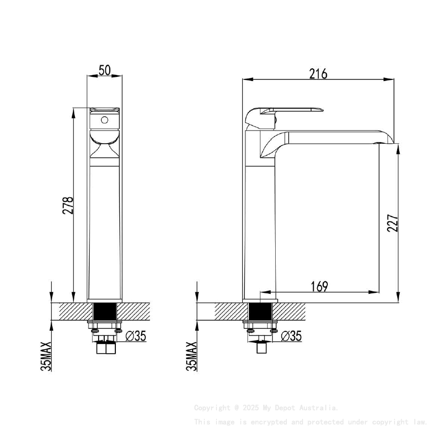Kara High Rise Basin Mixer Chrome