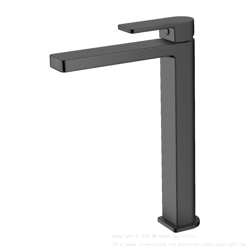 Flores High Rise Basin Mixer Matt Black
