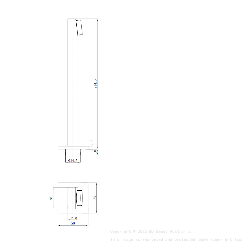 Flores Bath Spout Brushed Nickel