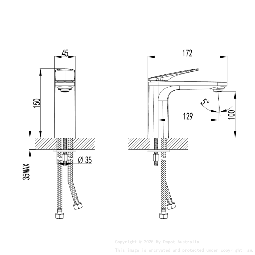 Sulu II Basin Mixer Brushed Nickel