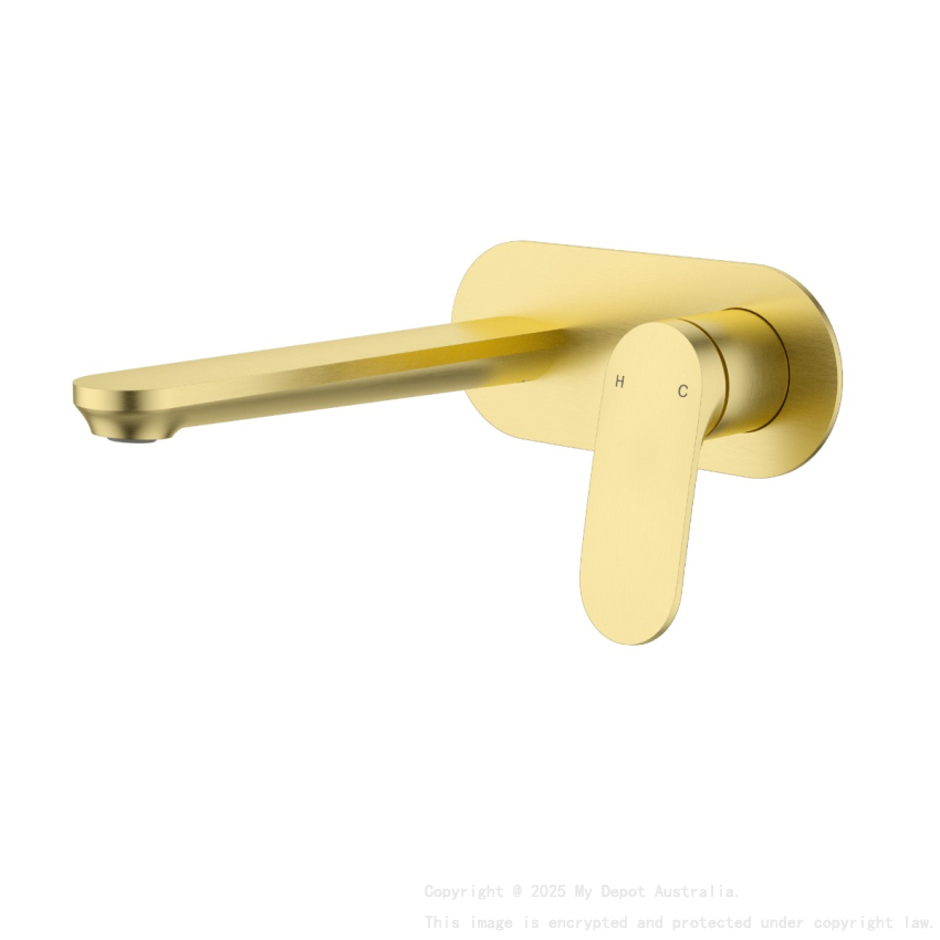 Sulu II Wall Basin Mixer Trim Kits Brushed Gold