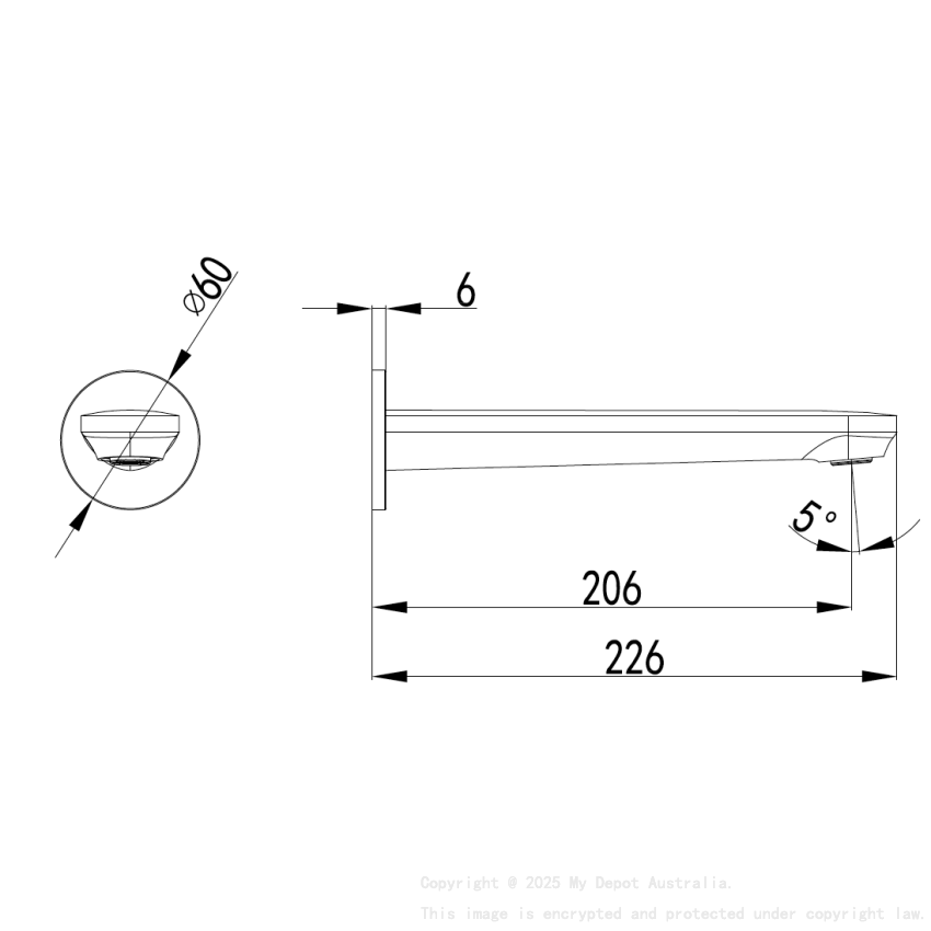 Sulu II Bath Spout Brushed Gold