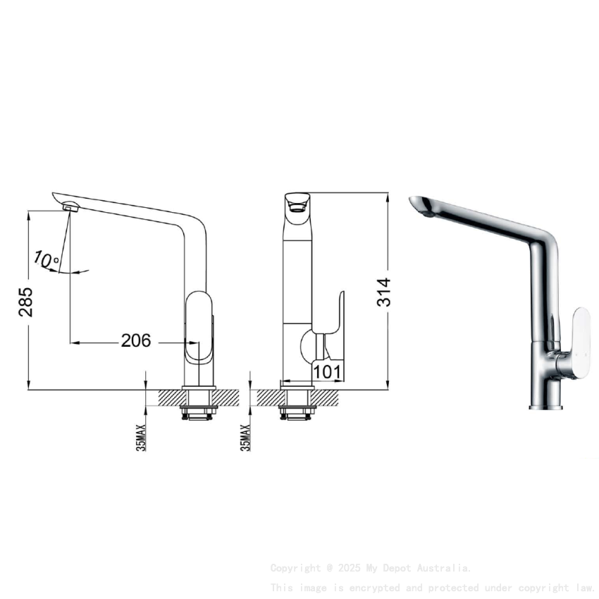 Banda Sink Mixer Chrome
