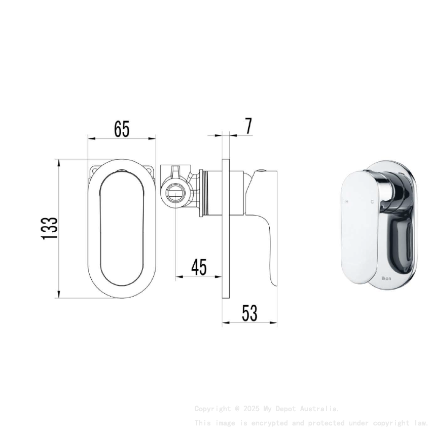 Banda Wall Mixer Chrome