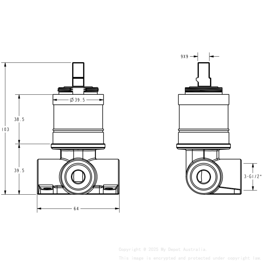 Linie Wall Mixer Body