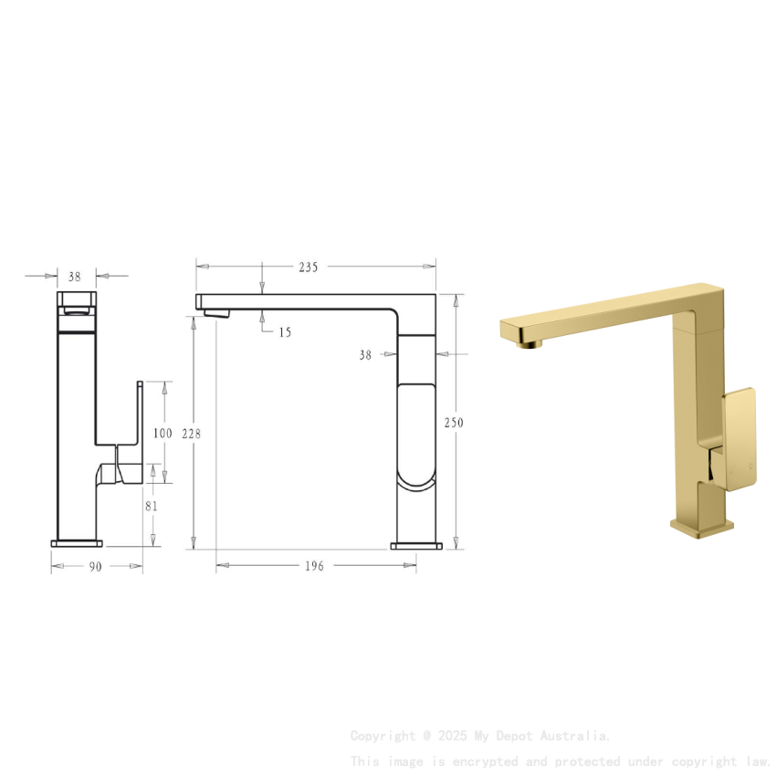 Ceram Sink Mixer Brushed Nickel