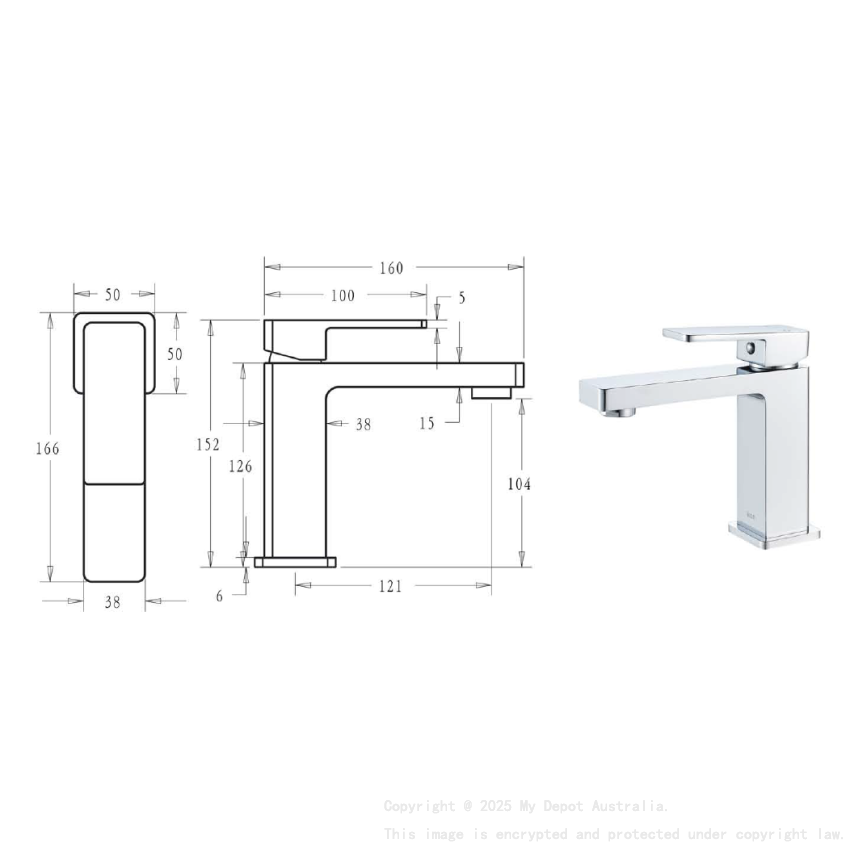 Ceram Basin Mixer Chrome