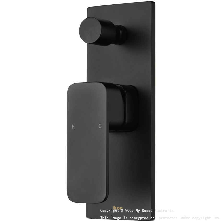 Seto Wall Mixer with Diverter Matt Black
