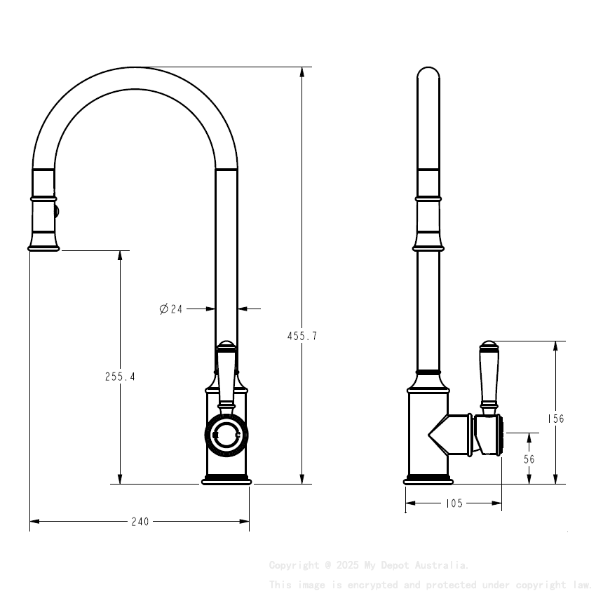 Clasico Pull-Out Sink Mixer Chrome