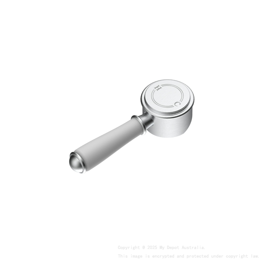 Clasico Ceramic Handle for Wall Mixer in Brushed Nickel