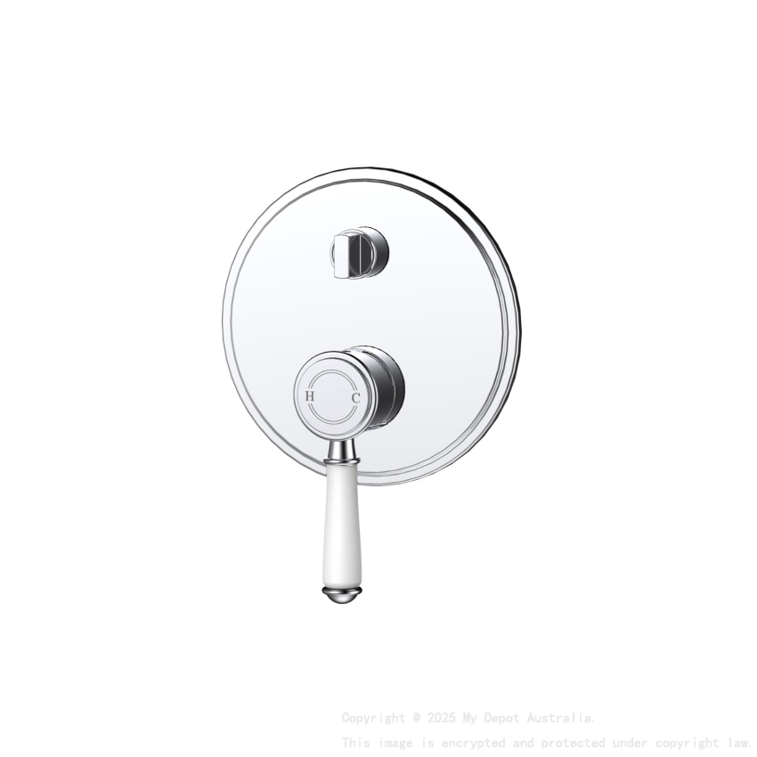 Clasico Wall Diverter Mixer Trim Kits Ceramic handle Chrome