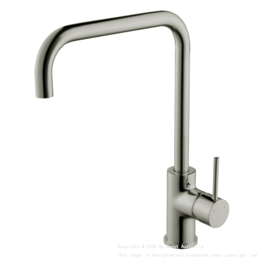 Hali Square Neck Sink Mixer Brushed Nickel
