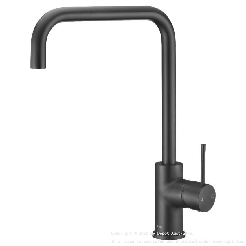 Hali Square Neck Sink Mixer Matt Black