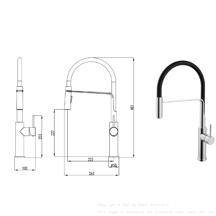 Hali Multifunction Sink Mixer Chrome