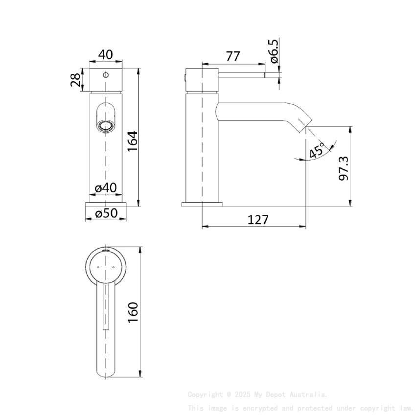 Hali Basin mixer Brushed Gold