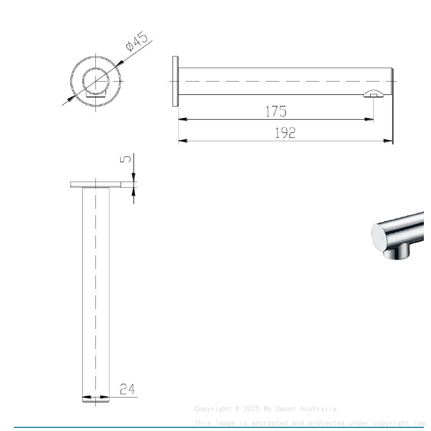 Hali Bath Spout Chrome