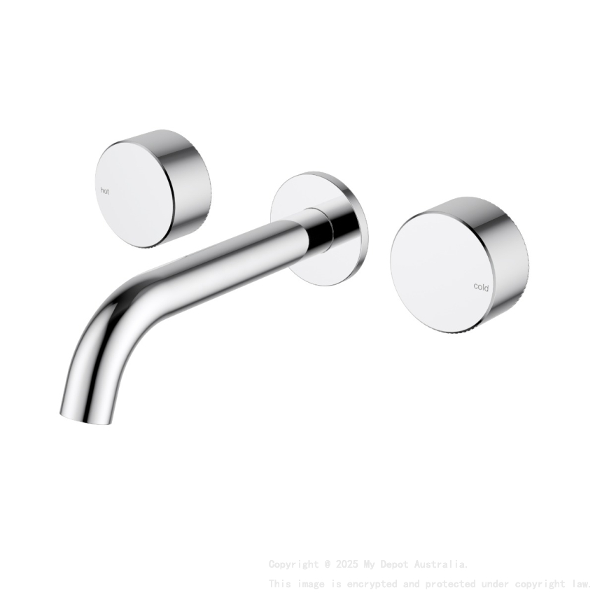 Hali 1/4 Turn C/D Wall Basin Set Chrome