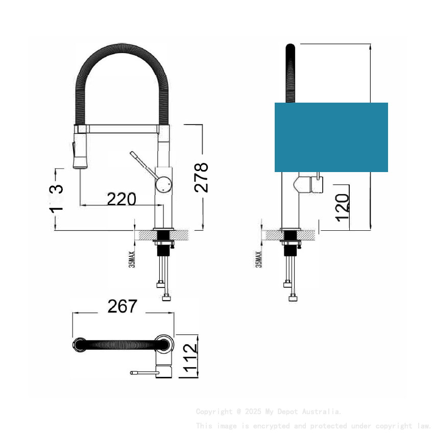 IKON-Scotia Sink Mixer  Brushed Nikel