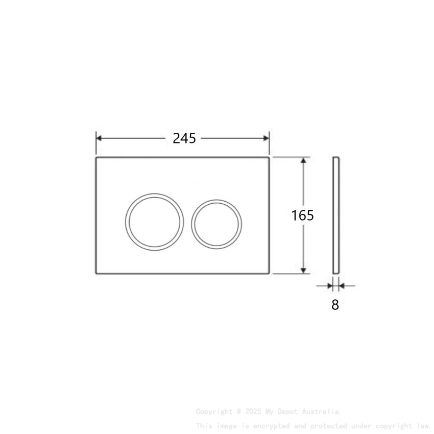 Access Plate Round Button Brushed Gold (Stainless Steel)