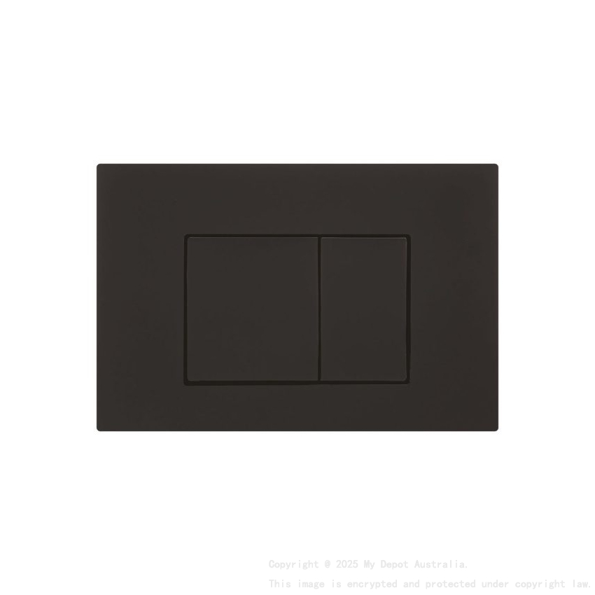 Access Plate Square Button Black