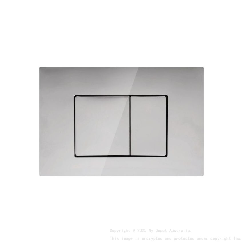 Access Plate Square Button Chrome