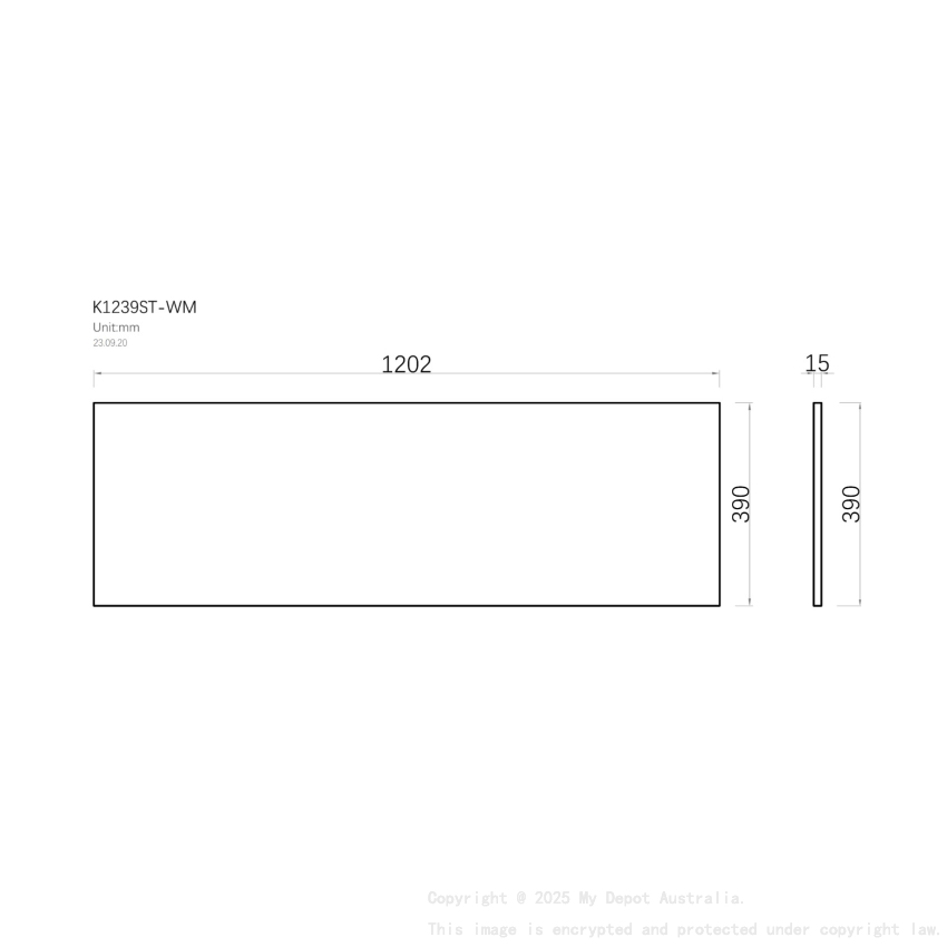 1200mm Narrow White Marble Look Sintered Stone Top Matte Finish Benchtop