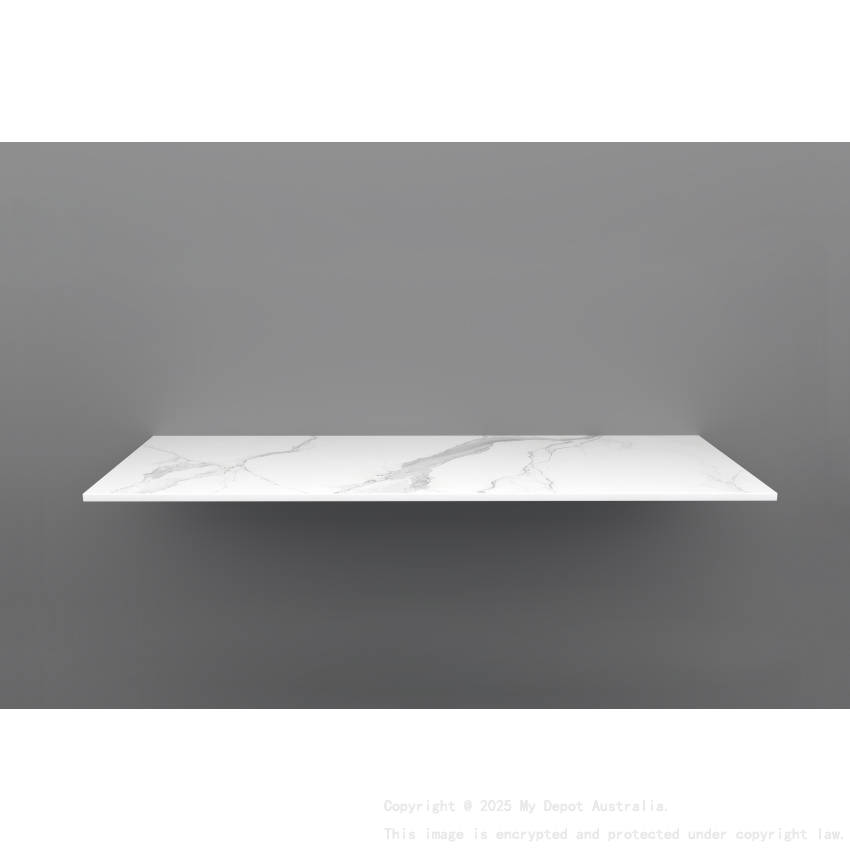 1200mm White Marble Look Sintered Stone Top Matte Finish Benchtop