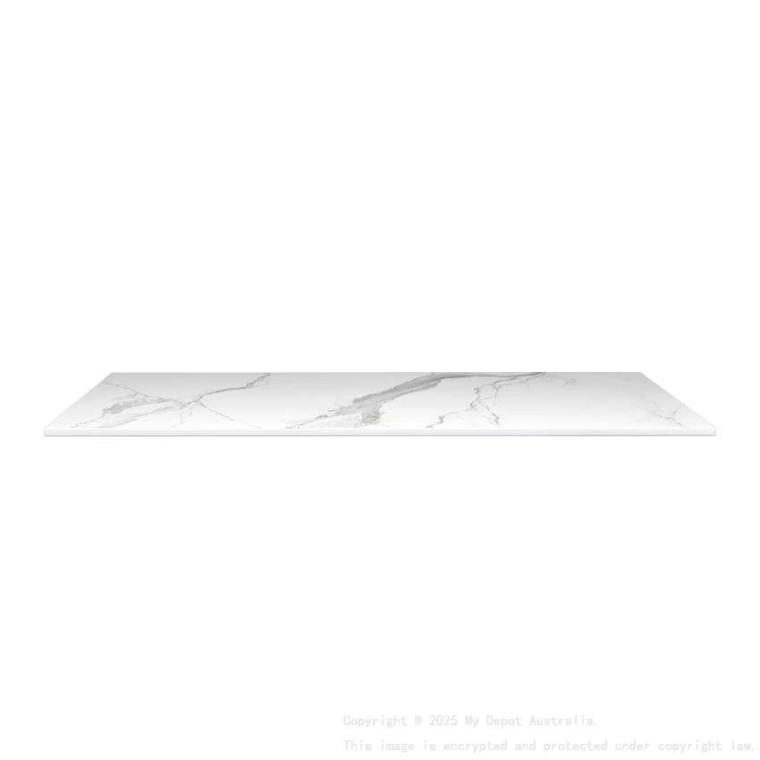 1200mm White Marble Look Sintered Stone Top Matte Finish Benchtop