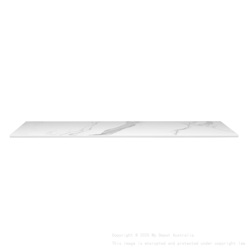 1500mm Narrow White Marble Look Sintered Stone Top Matte Finish Benchtop