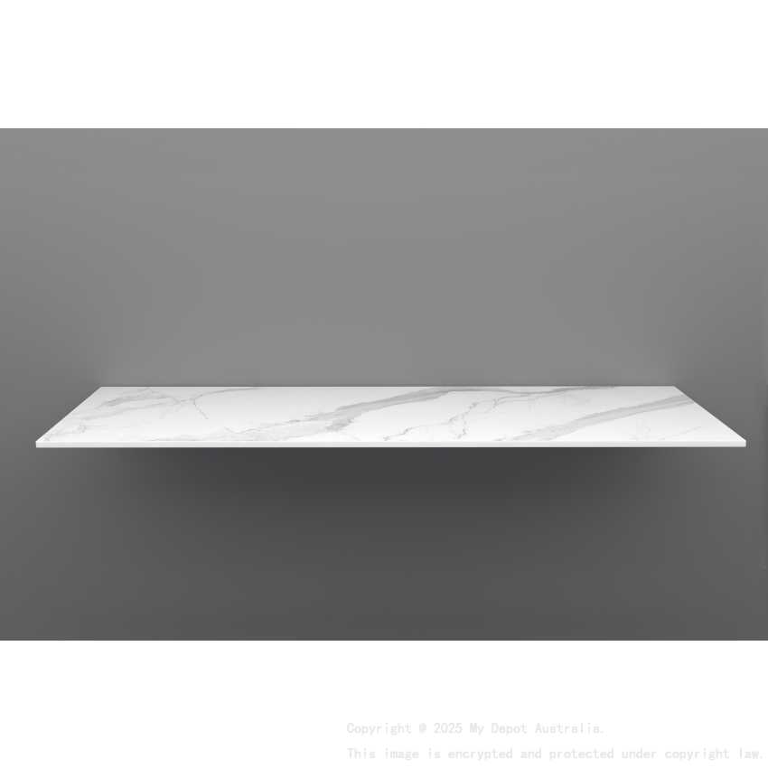 1500mm White Marble Look Sintered Stone Top Matte Finish Benchtop