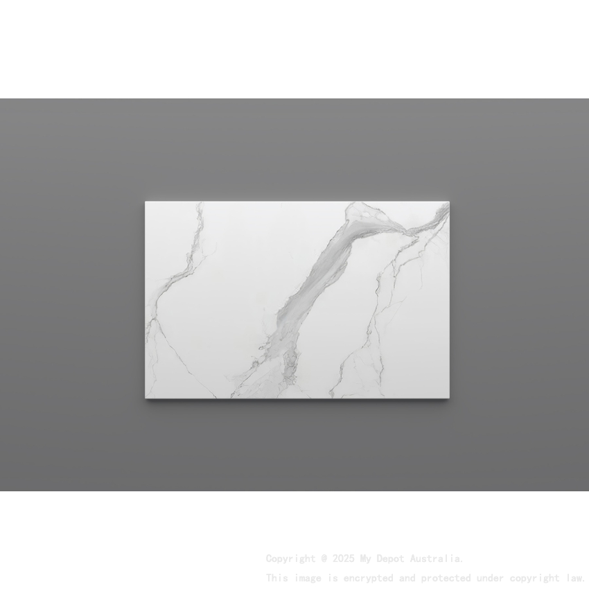 600mm Narrow White Marble Look Sintered Stone Top Matte Finish Benchtop