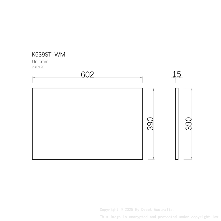 600mm Narrow White Marble Look Sintered Stone Top Matte Finish Benchtop