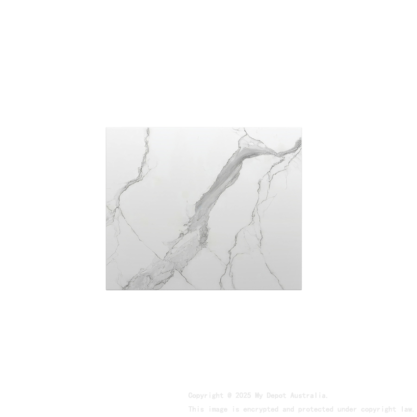 600mm White Marble Look Sintered Stone Top Matte Finish Benchtop