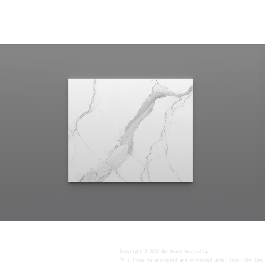 600mm White Marble Look Sintered Stone Top Matte Finish Benchtop