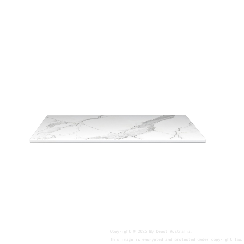 750mm White Marble Look Sintered Stone Top Matte Finish Benchtop