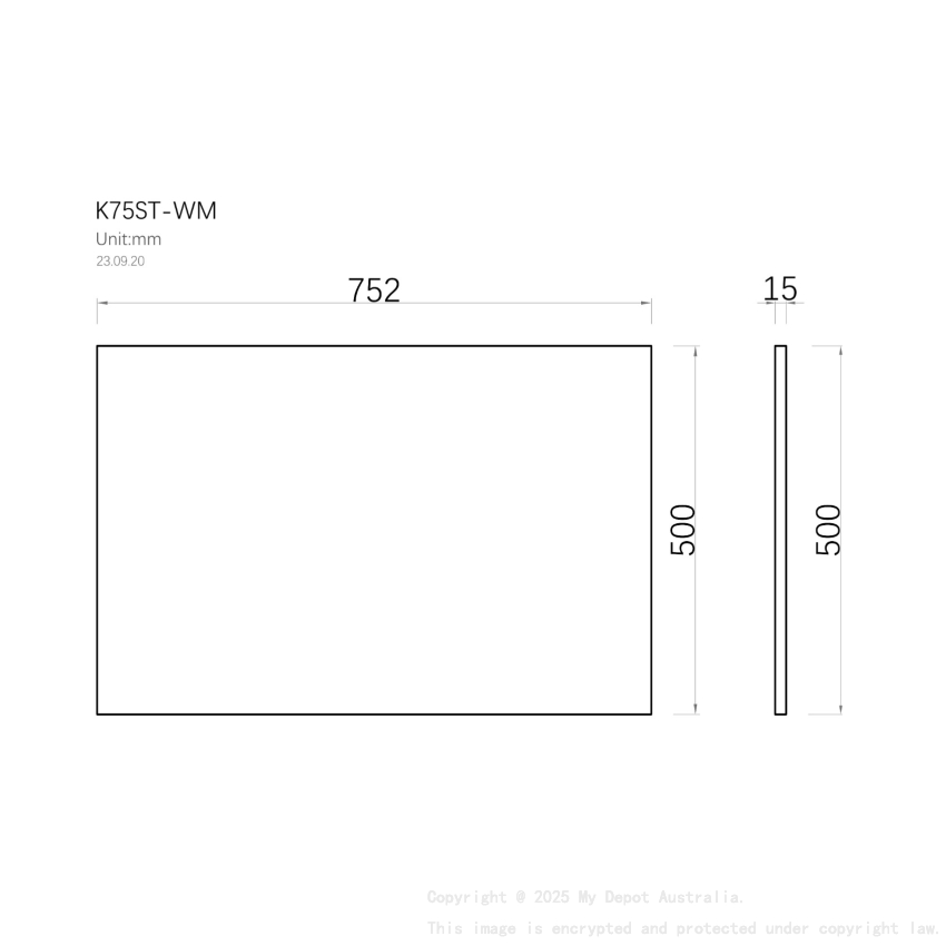 750mm White Marble Look Sintered Stone Top Matte Finish Benchtop