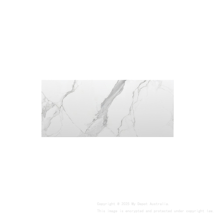 900mm Narrow White Marble Look Sintered Stone Top Matte Finish Benchtop