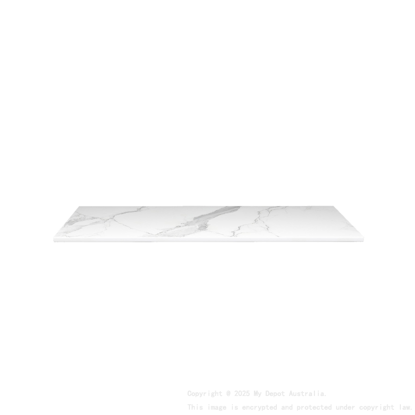 900mm Narrow White Marble Look Sintered Stone Top Matte Finish Benchtop